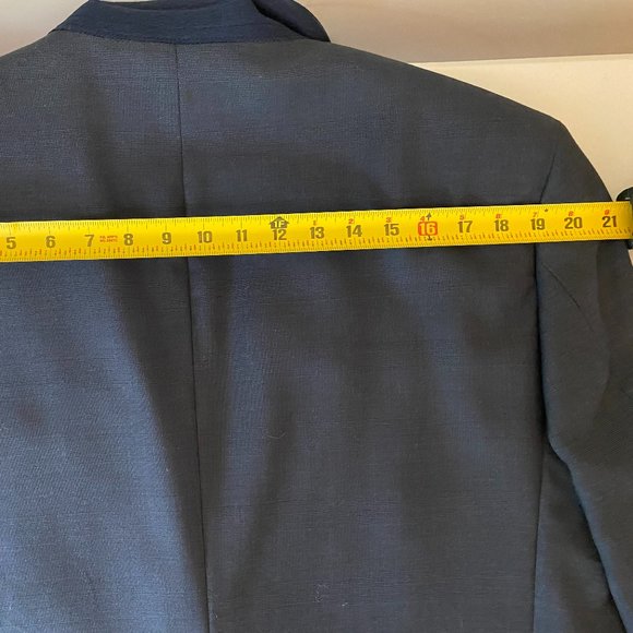 Jos. A. Bank 100% Wool Sport Coat Men 43LG Charcoal Two-Button‎ Blazer Jacket - Picture 16 of 16